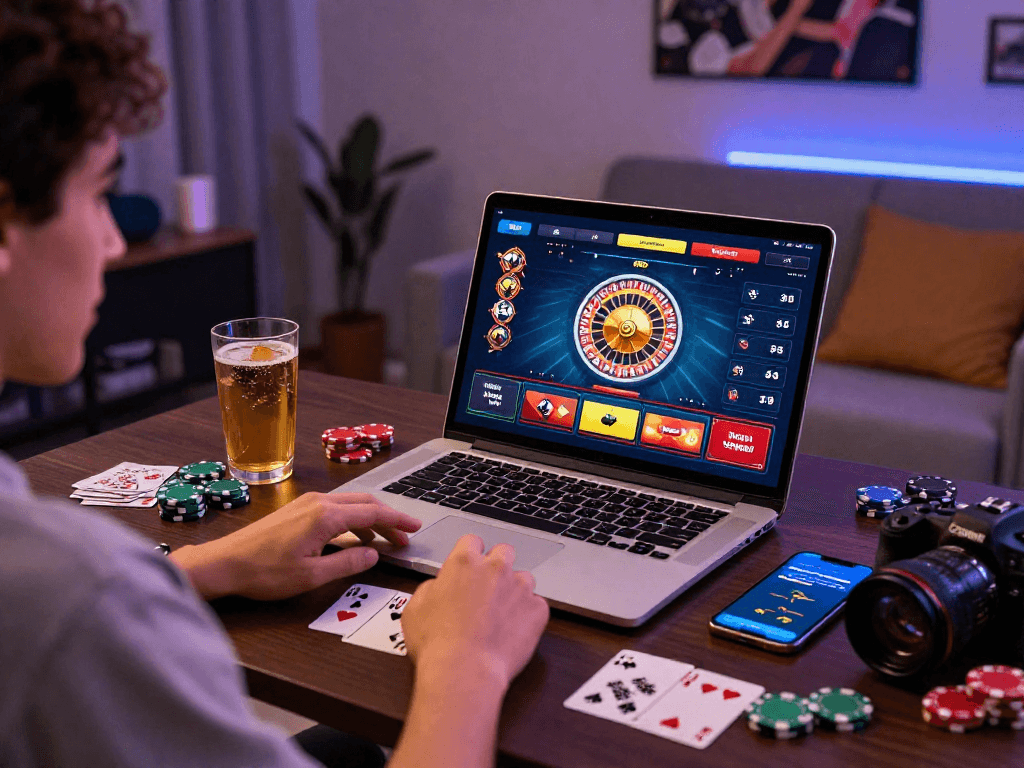 Engaging user experience on MB66 online casino gaming platform, featuring interactive games and a cozy home atmosphere.
